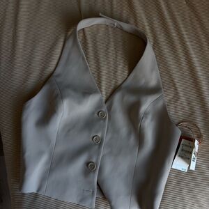 Open Edit Beige Halter Vest